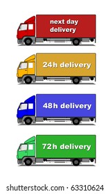 Delivery trucks vector