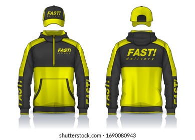 Delivery Uniform,Jacket And Cap Templates Design, Corporate Work Shirts.