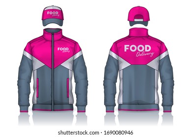 Delivery Uniform,Jacket And Cap Templates Design, Corporate Work Shirts.