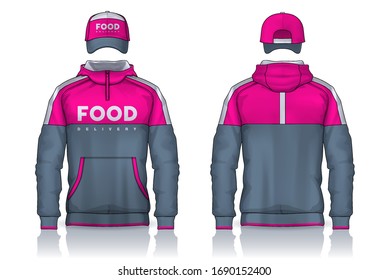 Delivery uniform,Jacket and cap templates design, Corporate Work Shirts.