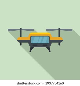 Delivery unmanned taxi icon. Flat illustration of Delivery unmanned taxi vector icon for web design