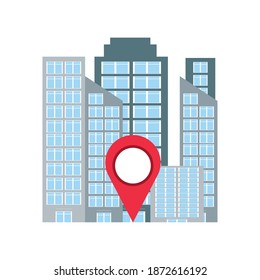 delivery urban city service gps location pointer vector illustration