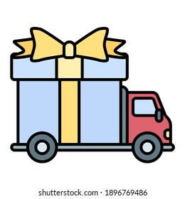 delivery using soft color and filled line style