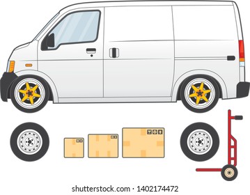 Delivery Van - Blind Van - Template for Delivery Service