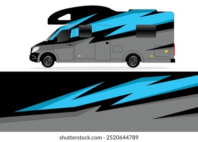 Delivery van car sticker vector design