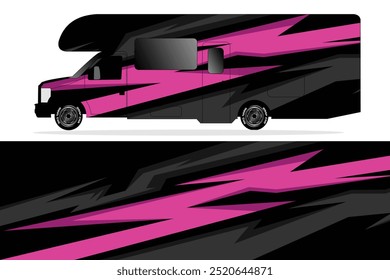 Diseño de Vector de etiqueta engomada del coche de la camioneta de entrega