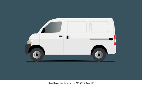 delivery van car vector illustration