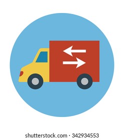 Delivery Van Colored Vector Illustration 