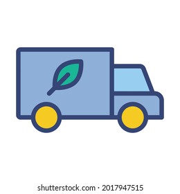 Delivery van Fill inside vector icon which can easily modify or edit 