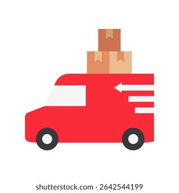 Color plano de la furgoneta, mini icono de la ilustración. uso para el concepto moderno, impresión, UI, kit de UX, Web y desarrollo del App. Vector relacionado con la oferta de productos, marketing, negocios.