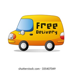 Delivery van icon.