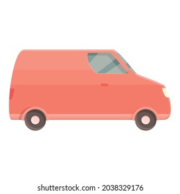 Vector de caricatura de icono de la camioneta de entrega. Transporte de camiones. Camión de envío