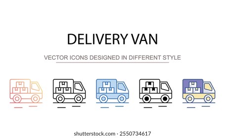 Diseño de icono de Van con fondo blanco Ilustración de stock