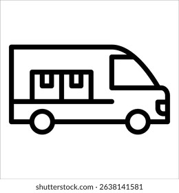 Delivery Van Icon Element For Design