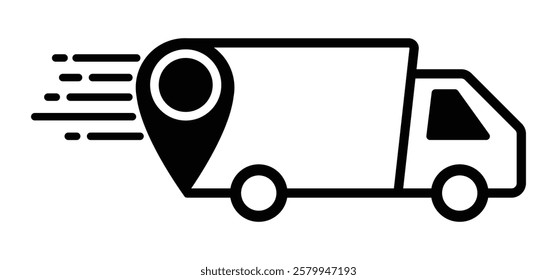 delivery van icon. express delivery symbol. vector illustration.