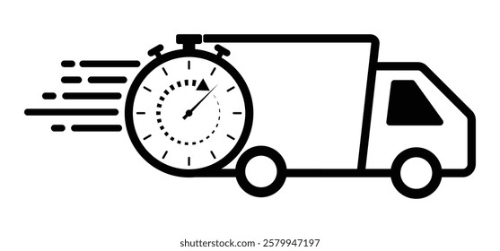 delivery van icon. express delivery symbol. vector illustration.