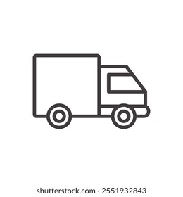 Lieferwagen-Symbol einzeln auf weißem Hintergrund. Vektorsymbol.