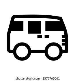 delivery van icon isolated sign symbol vector illustration - high quality black style vector icons
