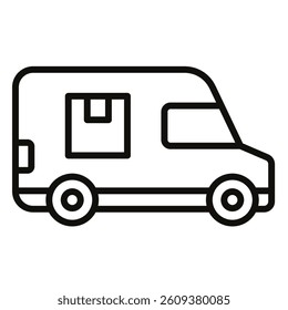 Delivery Van icon line vector illustration