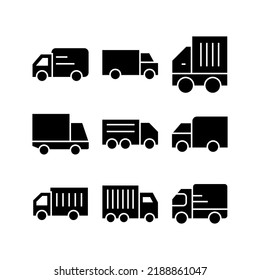 delivery van icon or logo isolated sign symbol vector illustration - Collection of high quality black style vector icons
