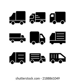 delivery van icon or logo isolated sign symbol vector illustration - Collection of high quality black style vector icons
