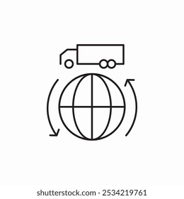 Vector de letrero de icono de furgoneta de entrega