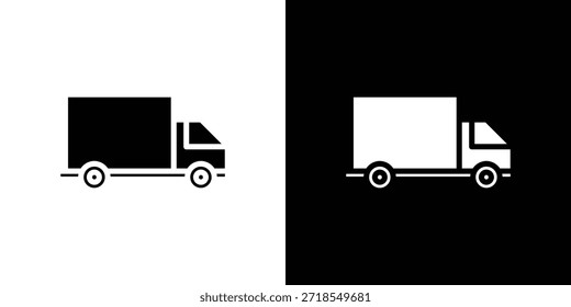 Ilustración vectorial de silueta de icono de entrega estilo plano aislado