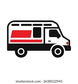 Delivery Van Icon Simple Transportation Graphic