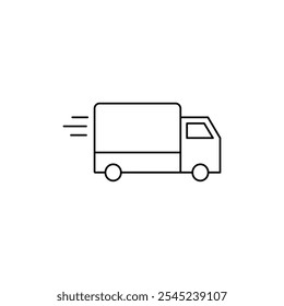 Conjunto de arte vetorial de linha fina única da Van Icon