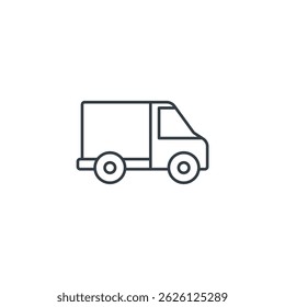 Delivery Van icon symbol vector illustration isolated on white background