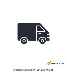 Delivery Van icon vector illustration. Delivery Van symbol isolated on white background.