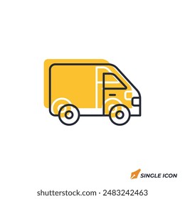 Delivery Van icon vector illustration. Delivery Van symbol isolated on white background.