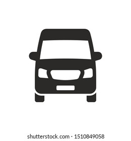Delivery van icon. Vector icon isolated on white background.