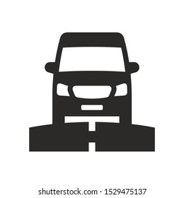 Delivery van icon. Vector icon isolated on white background.