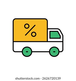 Delivery Van Icon vector stock illustration