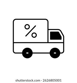 Delivery Van Icon vector stock illustration
