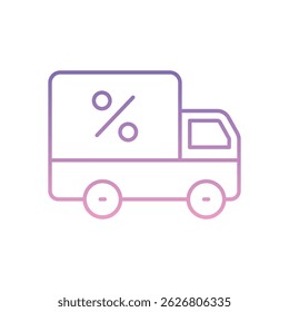 Icono de Van de entrega Vector ilustración de stock