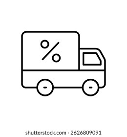 Icono de Van de entrega Vector ilustración de stock