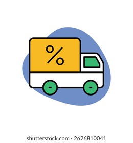 Icono de Van de entrega Vector ilustración de stock