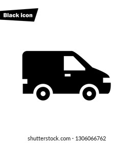 Delivery van icon.Cargo truck vector sign.Distribution of goods illustration for graphic design, web and mobile platforms.