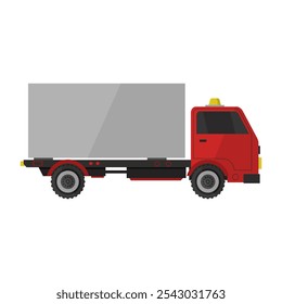 Delivery van illustrated on white background