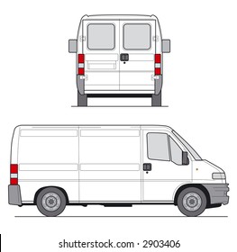 Delivery Van - Layout for presentation - vector