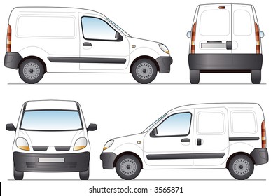 Delivery Van - Layout for presentation - Vector