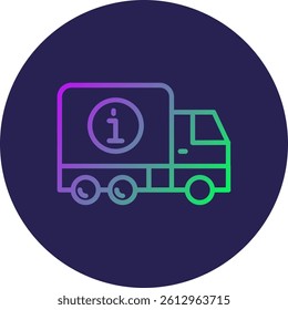 Delivery Van Line Circle Gradient Style
