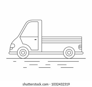 Delivery Van. line icon