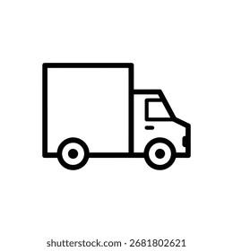 Delivery van line icon vector