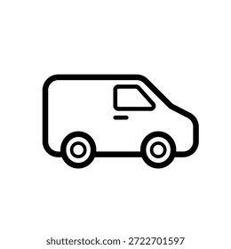 Delivery van - line
 vector icon