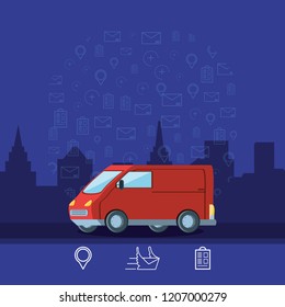 delivery van logistic service isolated icon