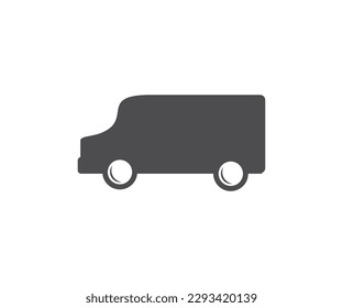 Delivery van logo design. Delivery Van truck icon, minibus isolated on white background vector design and illustration.
