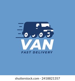 Delivery van logo icon design template. Delivery services logo template.